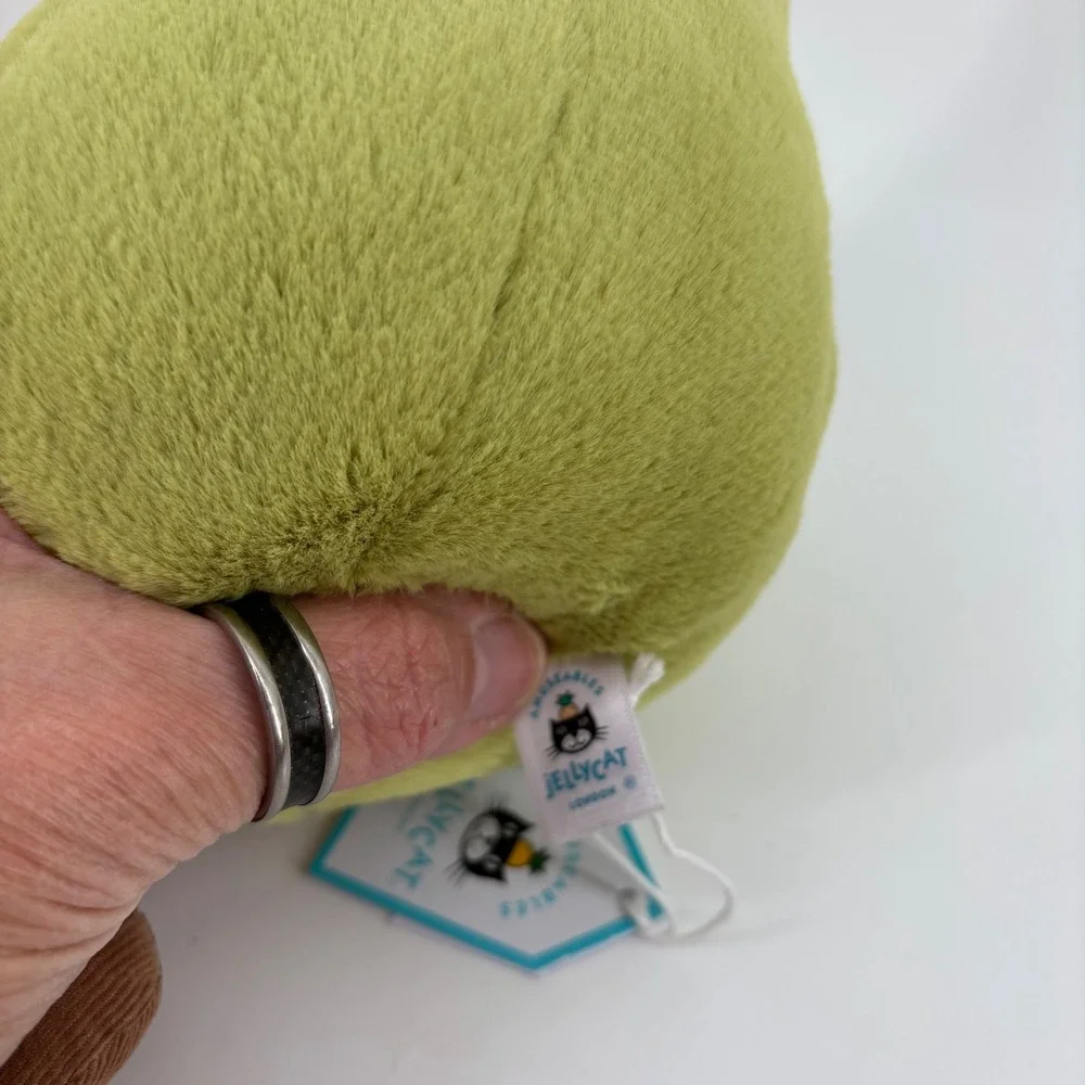 Jellycat Amuseables Pear Plush Unisex Small Green Soft Stuffed Toy Fruit